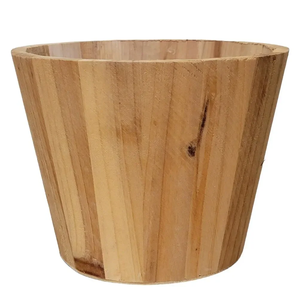Christmas Wooden Bucket Merry and Bright Home Decor‎ Holiday Decoration Rustic